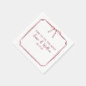 "Stropdas The Knot" Bow Bourgogne Maroon Custom We Servet (Hoek)