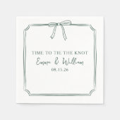 "Stropdas The Knot" Bow Forest Green Custom Weddin Servet (Voorkant)