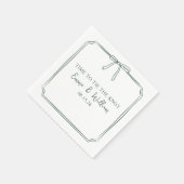 "Stropdas The Knot" Bow Forest Green Custom Weddin Servet (Hoek)