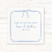 "Stropdas The Knot" Elegante Bow Dusty Blue Weddin Servet