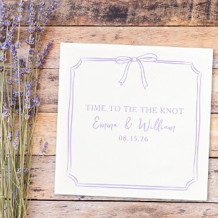 "Stropdas The Knot" Elegante Bow Lavendel Chic Wed Servet