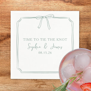 "Stropdas The Knot" Elegante Bow Sage Green Weddin Servet