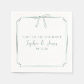 "Stropdas The Knot" Elegante Bow Sage Green Weddin Servet (Voorkant)
