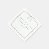 "Stropdas The Knot" Elegante Bow Sage Green Weddin Servet (Hoek)