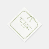 "Stropdas The Knot" Elegante Bow Simple Olive Wedd Servet (Hoek)