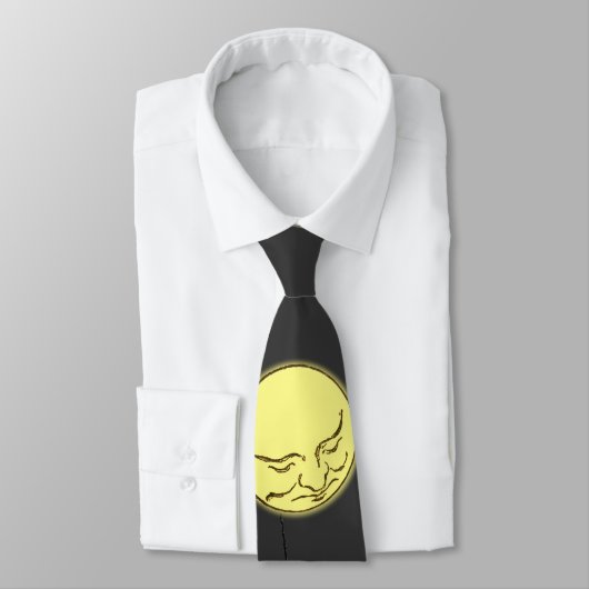 Stropdas: THe Meisje met de maan op een string Stropdas (Gebonden)