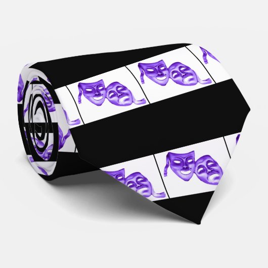 Stropdas theatermaskers (Opgerold)