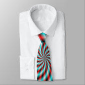 Stropdas Turquoise en Red Spiral Rays (Gebonden)