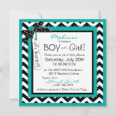 Stropdas Tutu Chevron Baby shower Kaart (Achterkant)