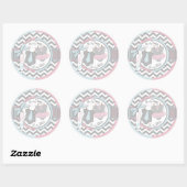 Stropdas Tutu Chevron Geslacht onthullen Ronde Sticker (Vel)