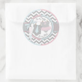 Stropdas Tutu Chevron Geslacht onthullen Ronde Sticker (Tas)