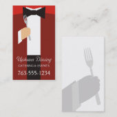 stropdas tuxedo fork chef catering visitekaartjes (Voorkant / Achterkant)