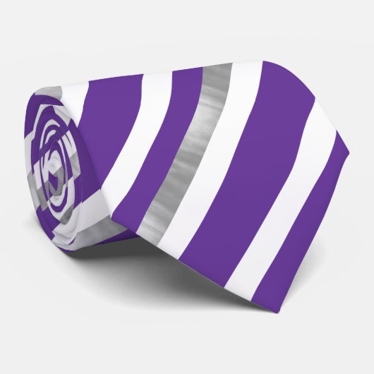 Stropdas Ultra Violet Striped Pattern (Opgerold)