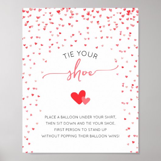 Stropdas Uw Schoen Baby shower Spelbord Poster (Voorkant)