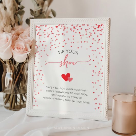 Stropdas Uw Schoen Baby shower Spelbord Poster