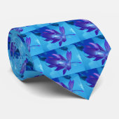 Stropdas Vakantiecactus - Blauw (Opgerold)