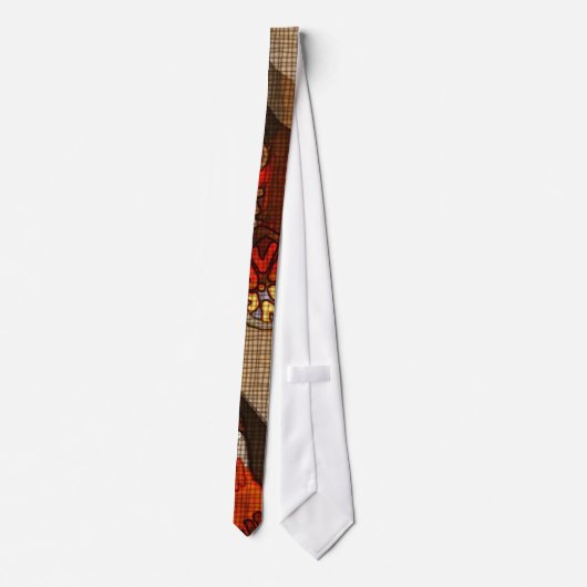 Stropdas van Afrikaanse kleuren (Achterkant)