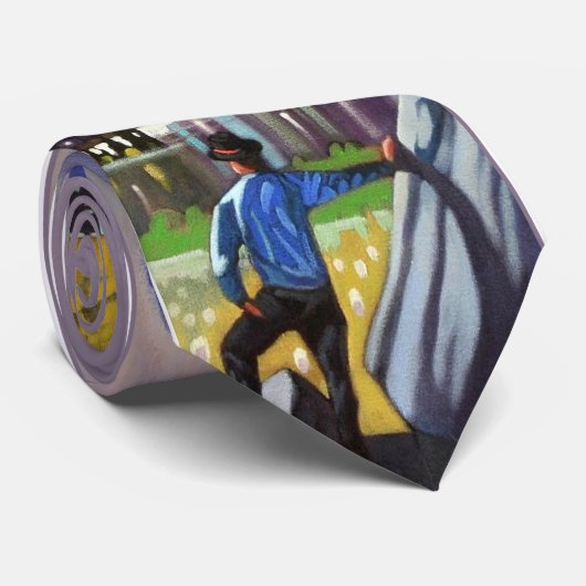 Stropdas van Art West - de drie torens (Opgerold)