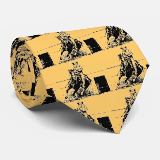 Stropdas van Barrel Racing Horse (Opgerold)