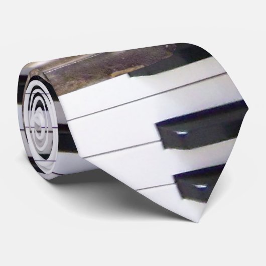 Stropdas van Beethoven en Piano Keys (Opgerold)