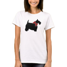 Stropdas van Black Scottie Red Paisley Bow