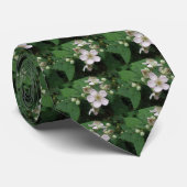 Stropdas van Blackberry Flowers Floral (Opgerold)