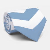 Stropdas van blauw- en witChevron-Mannen (Opgerold)