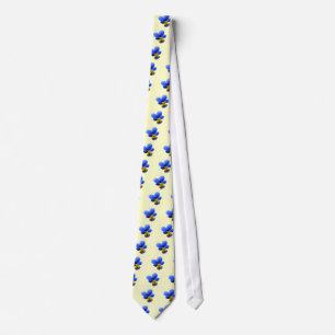 Stropdas van Blue Pansy Floral