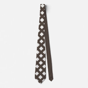 Stropdas van Brown en Cream Gingham