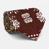 Stropdas van Brown Paisley (Opgerold)