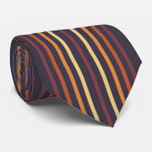 Stropdas van bruin, Oranje, goudstrepen (Opgerold)