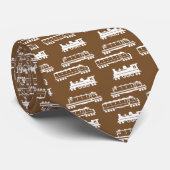 Stropdas van bruine locomotief (Opgerold)
