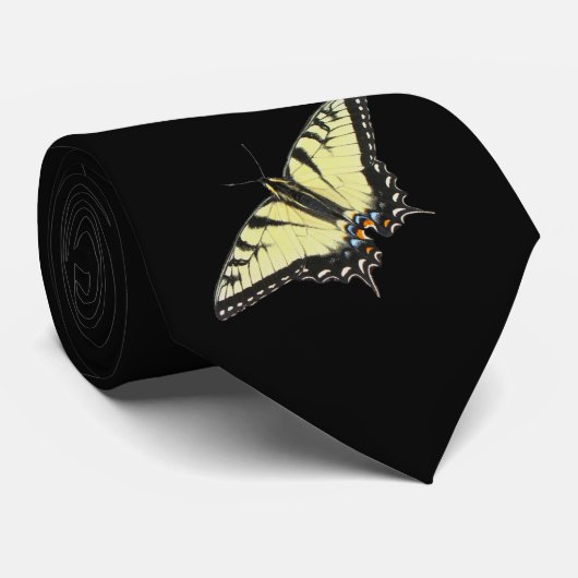 Stropdas van Butterflies - zwart (Opgerold)