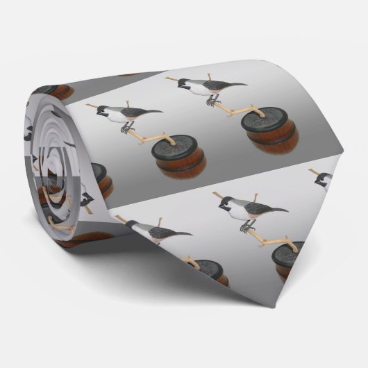 Stropdas van Chickadee Woodcarving (Opgerold)