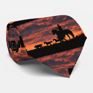 Stropdas van cowboy en wilde paarden