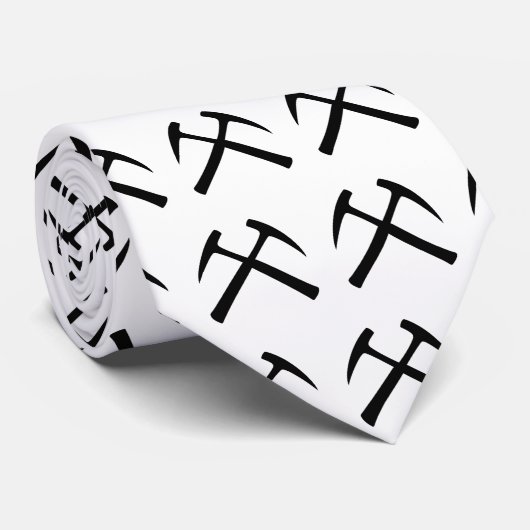 Stropdas van Crossed Rock Hammers (Opgerold)