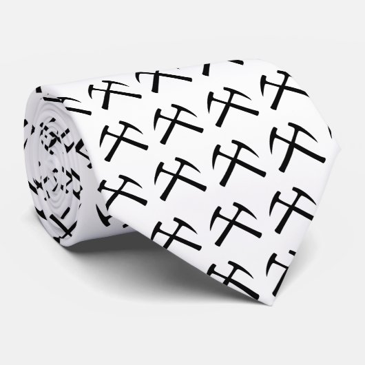 Stropdas van Crossed Rock Hammers (Opgerold)