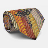 Stropdas van de arts met Caduceus — Uniek cadeau (Opgerold)