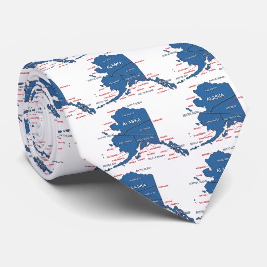 Stropdas van de deelstaat Alaska (Opgerold)