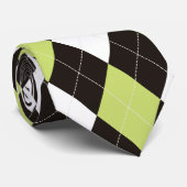 Stropdas van de groene en zwarte stijl (Opgerold)