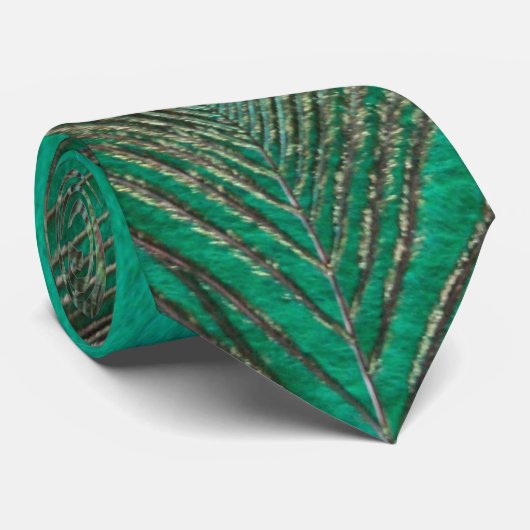 Stropdas van de groene pacock (Opgerold)