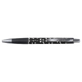 Stropdas van de Hart Dog-poten en bot Black Canvas Pen (Achterkant)