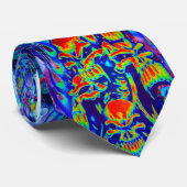 Stropdas van de Heat Map Skulls (Opgerold)