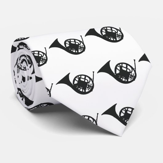 Stropdas van de Hoorn van Frankrijk (wit) (Opgerold)