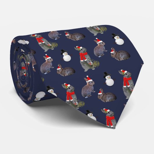 Stropdas van de kerstkits (marine) (Opgerold)