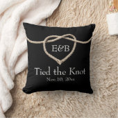 Stropdas van de Knot Black Wedding Pillow Kussen (Deken)