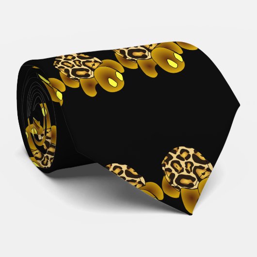 Stropdas van de luipschildpad (zwart) (Opgerold)