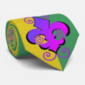 Stropdas van de Mannen Mardi Gras Fleur-de-Lis (Opgerold)
