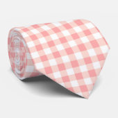 Stropdas van de Mannen van Roze Gingham (Opgerold)