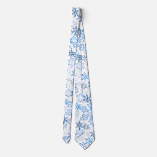Stropdas van de Mannen van Winter Snowflake (Achterkant)